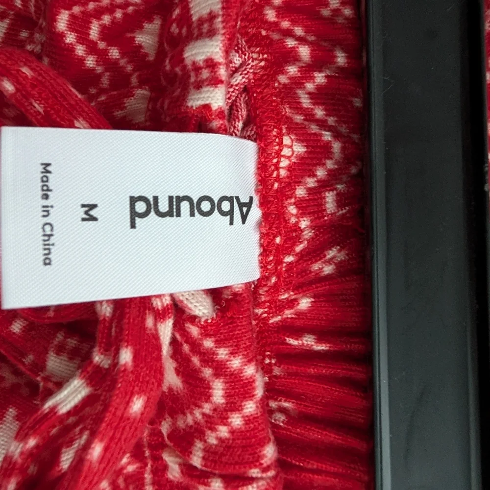 Abound Red and White Snowflake Pajama Set